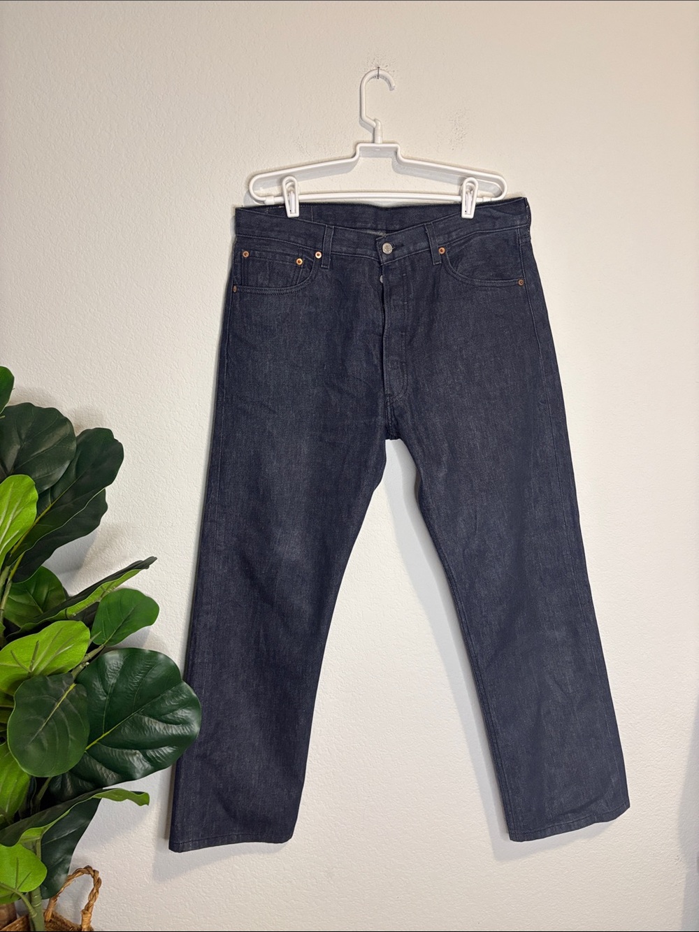 Levi's 501xx 36x30 Men's Dark Indigo Straight Jeans Made in Mexico